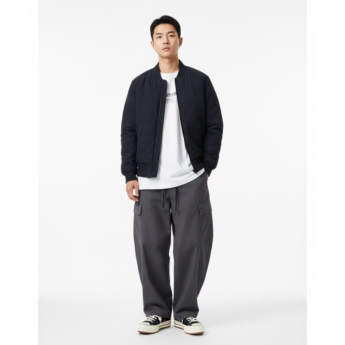 리바이스 블루종 네이비 퀼팅 자켓 S 상품이미지1