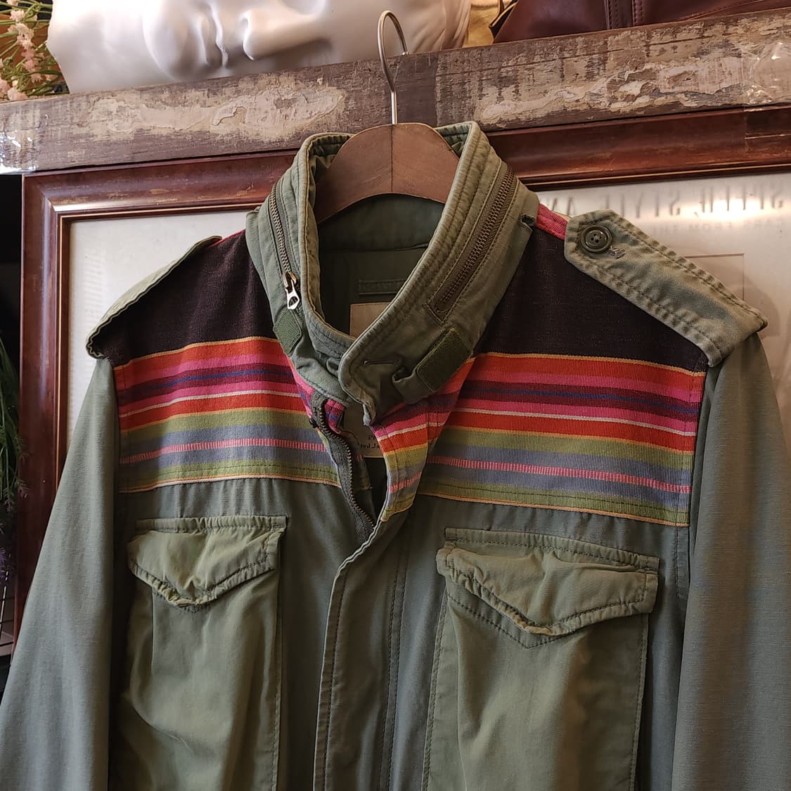 폴로 데님앤서플라이 필드자켓 나바호 패턴 밀리터리 자켓 L 상품이미지4