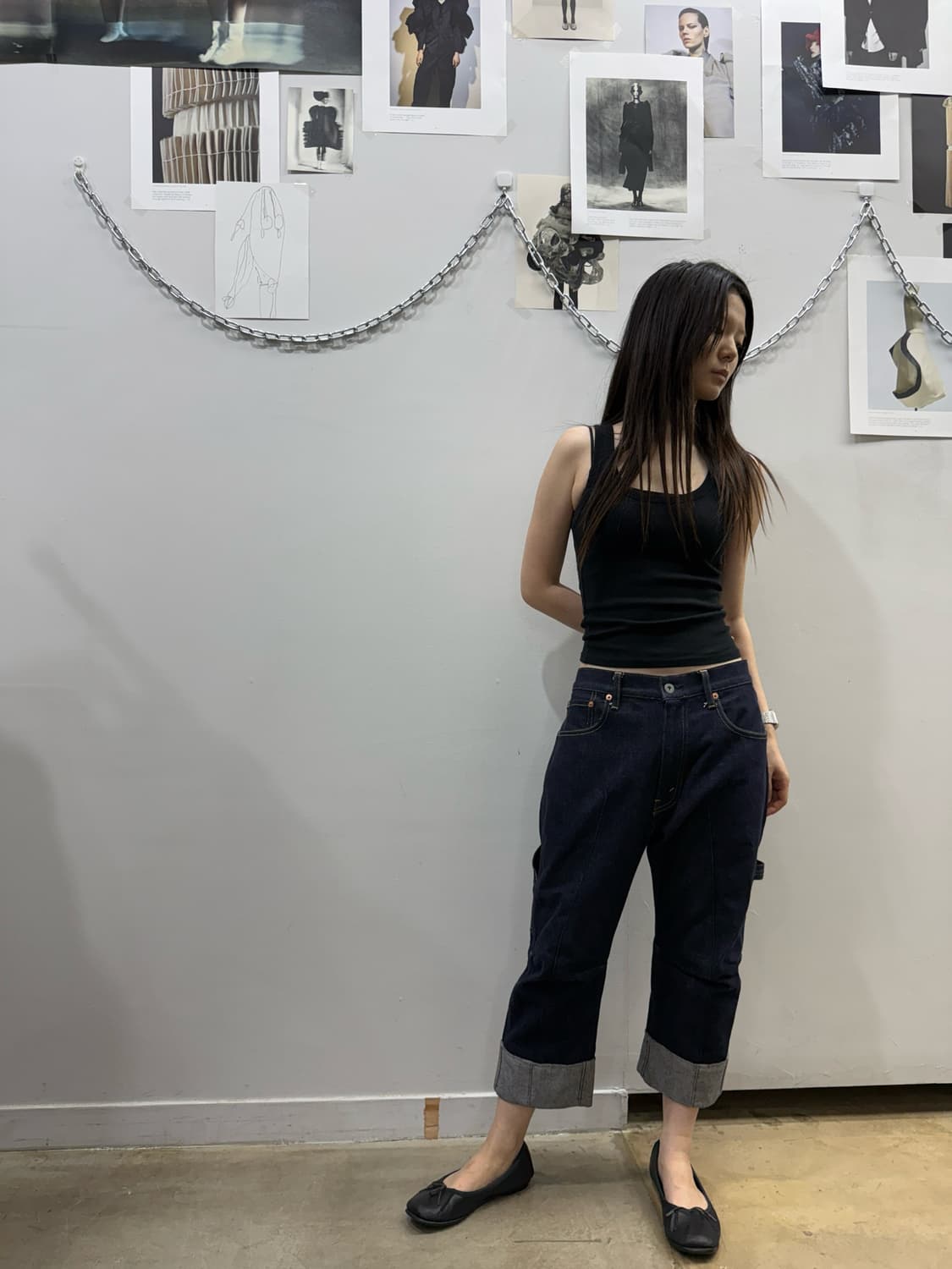 준야 와타나베 카프리 롤업 데님 팬츠 상품이미지5