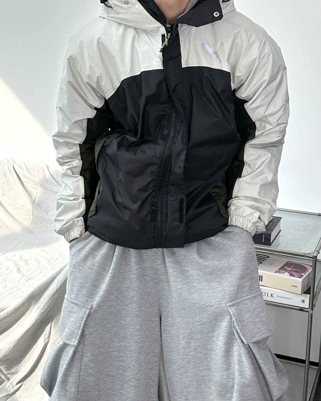 푸마 올드스쿨 배색 바람막이 L 상품이미지1