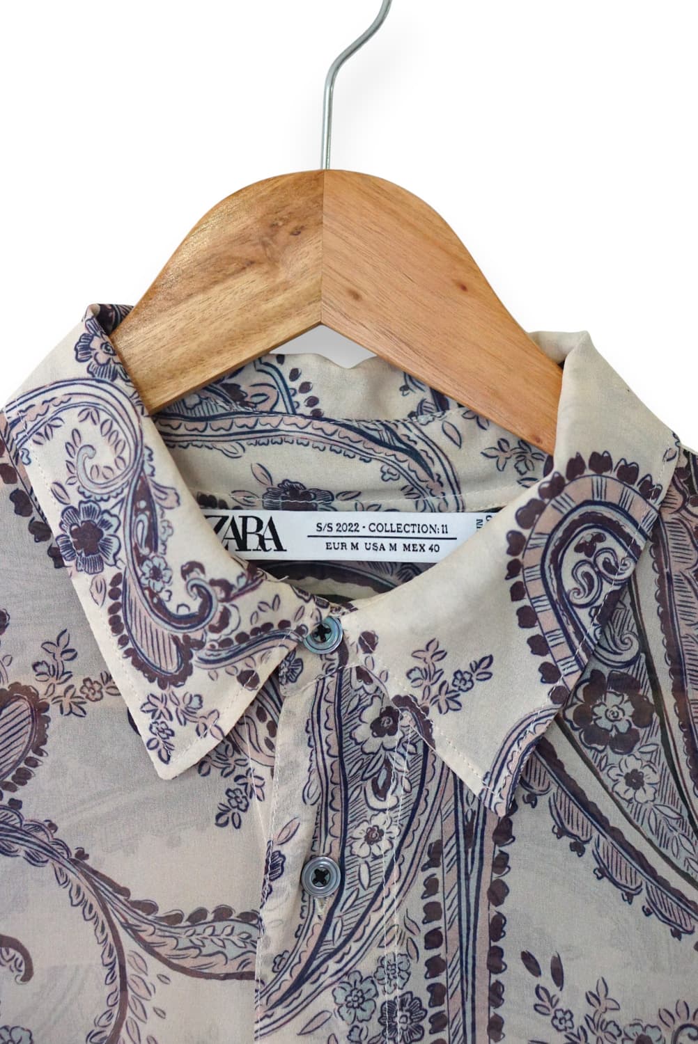 자라 S/S 2022 컬렉션 페이즐리 셔츠 상품이미지2