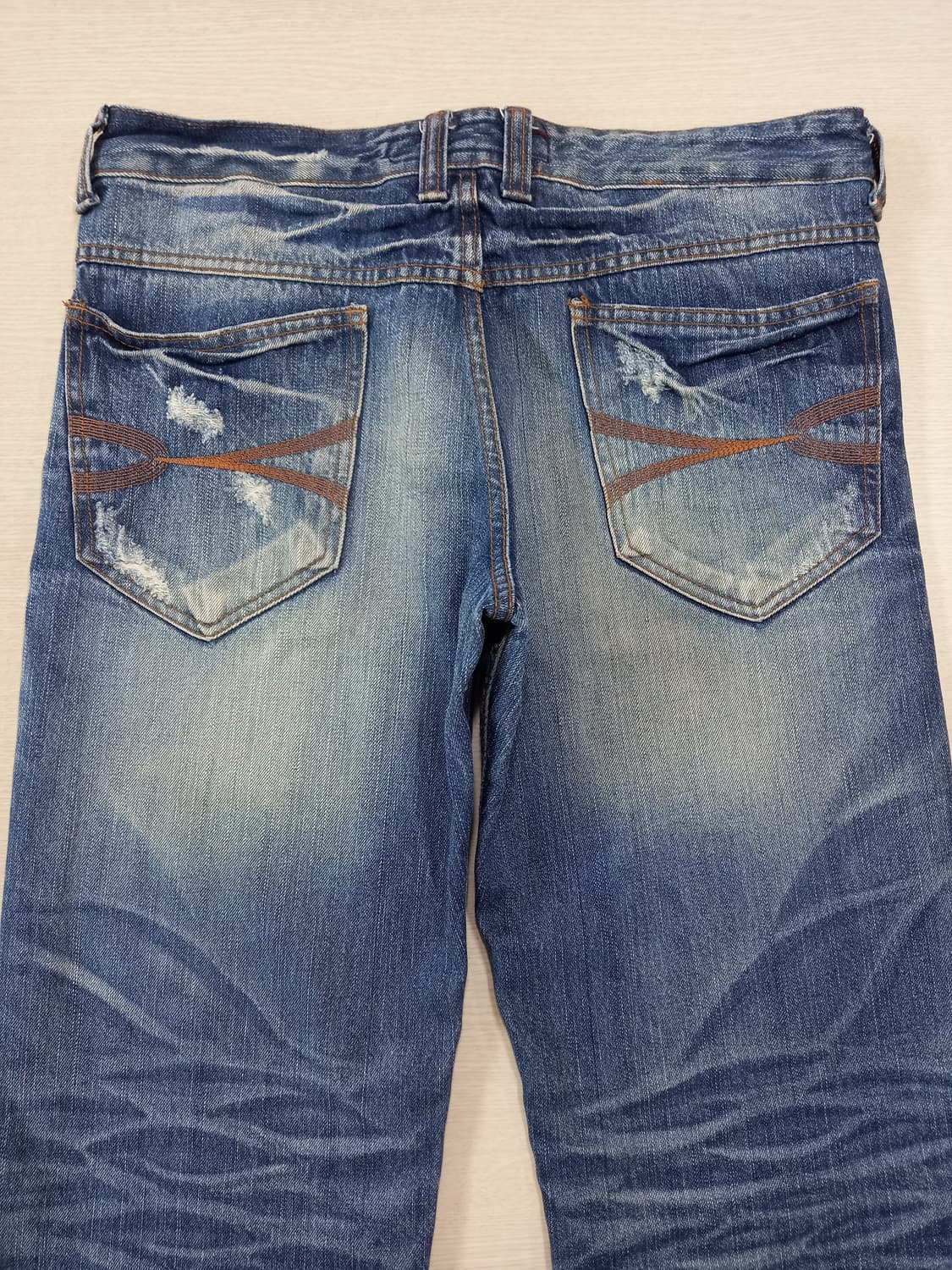 33 KELLO JEANS 데미지워싱 일자진 33-415 상품이미지4