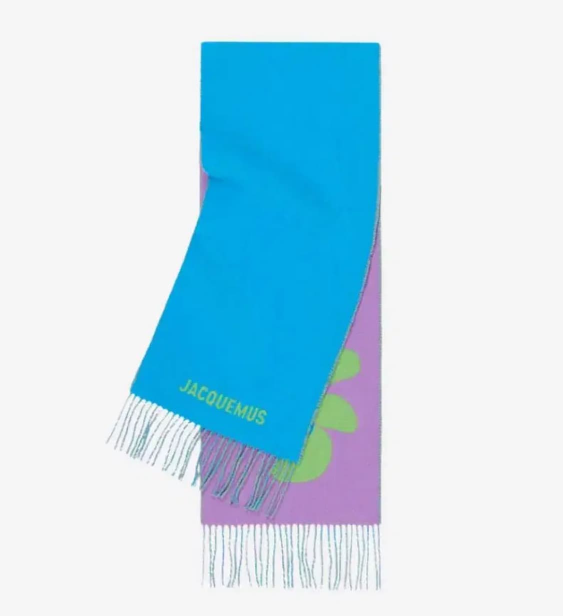 자크뮈스 리버시블 플라워 파워 스카프 머플러 퍼플 블루 상품이미지3