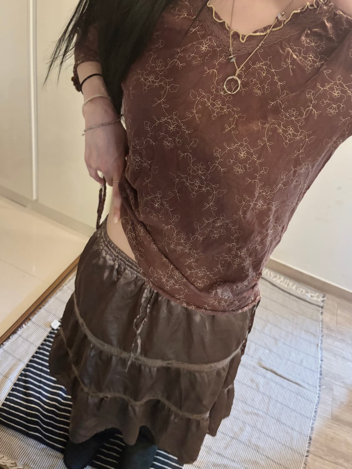 Japanese Vintage Floral 3/4 Top 상품이미지1