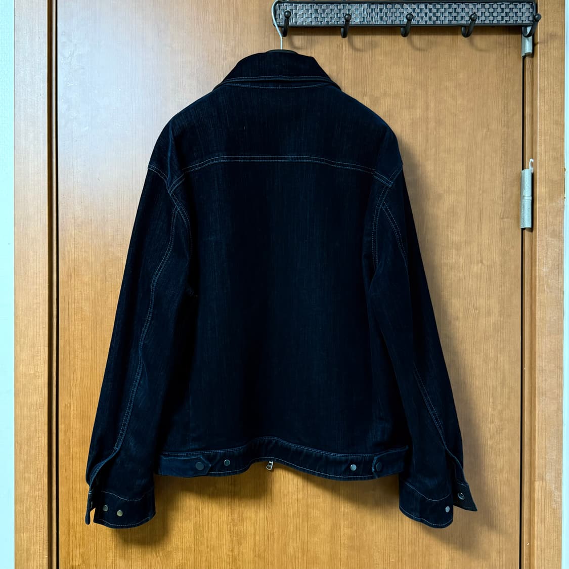 시스템옴므 벨벳 플로킹 데님 네이비 셋업 상품이미지2