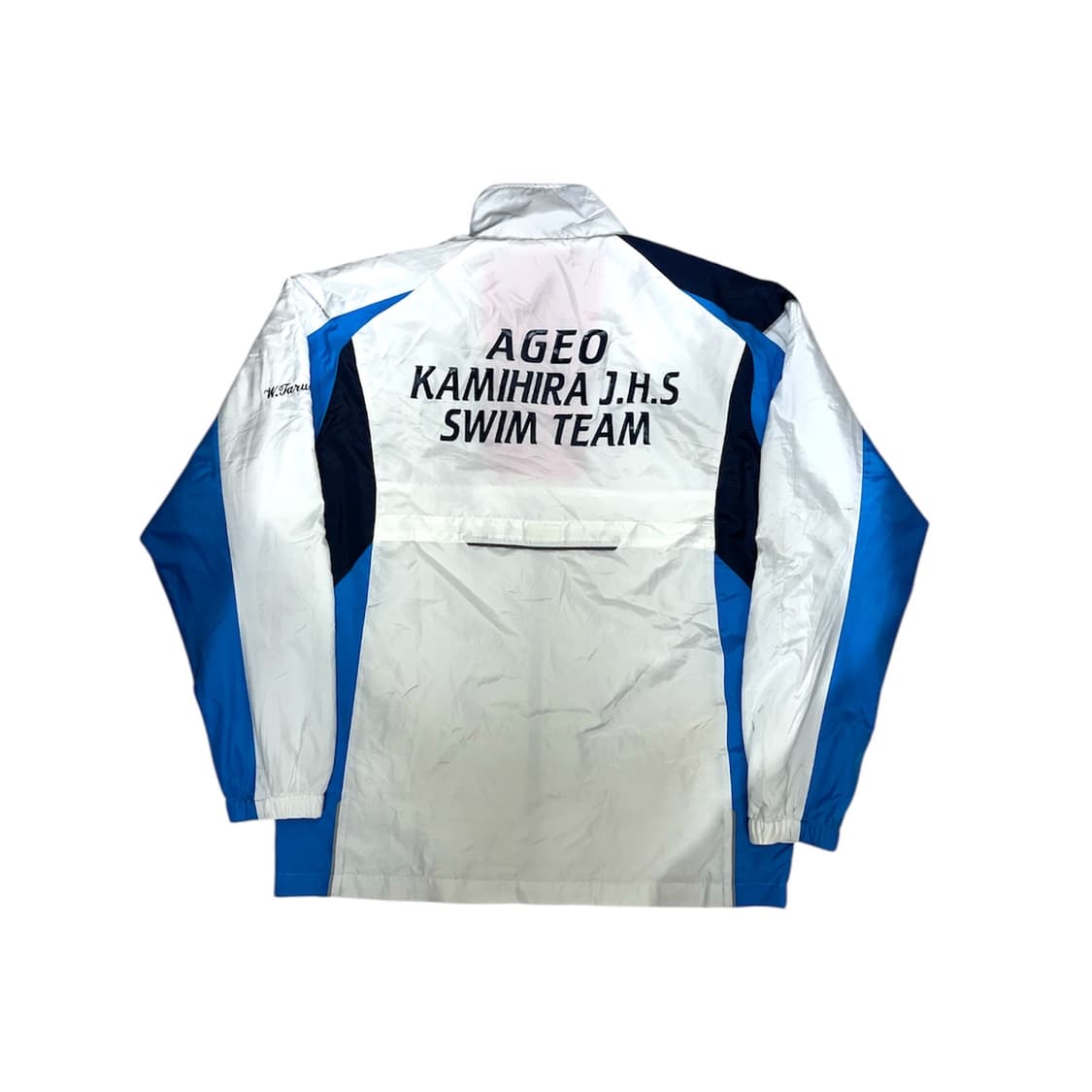 빈티지 화이트 블루 라인 바람막이 자켓 L 상품이미지6