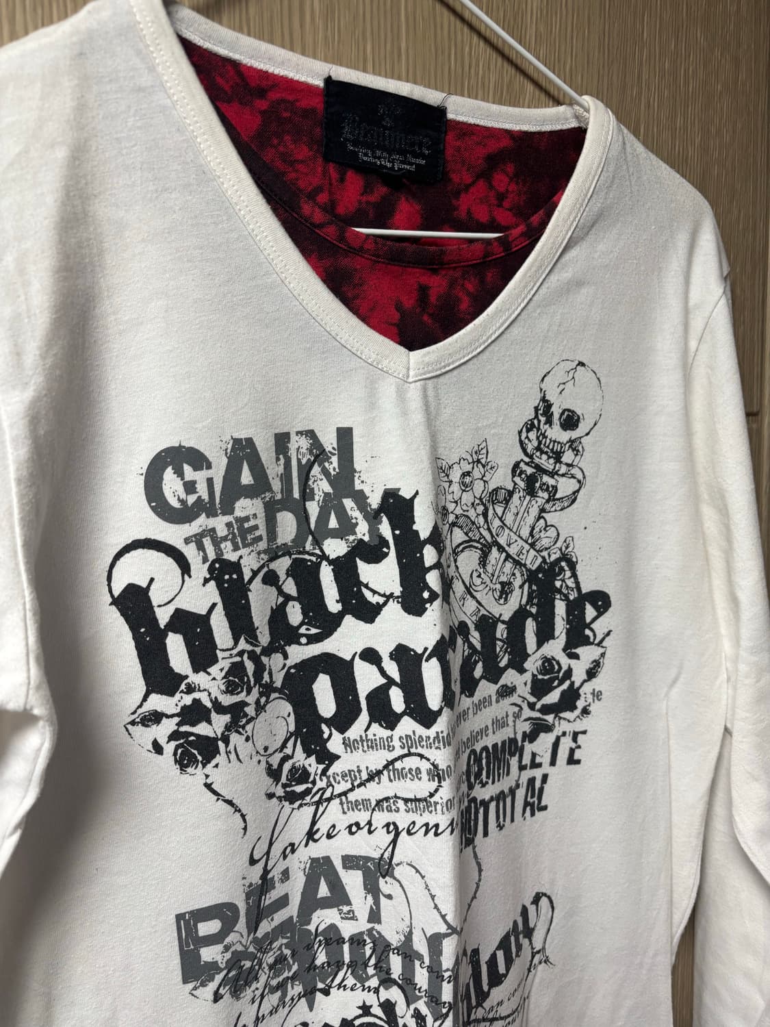 펑크 패턴 레이어드 티셔츠 상품이미지3