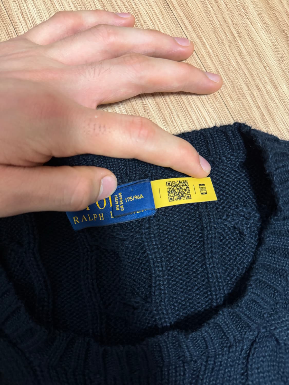 [남성 M] 폴로 랄프로렌 케이블 니트 네이비 상품이미지3