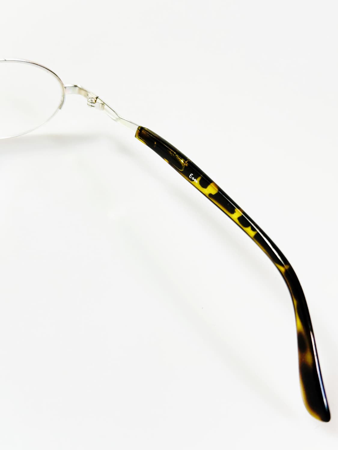 ESSE 실버톤 오벌 반무테 프레임 빈티지 안경 상품이미지6