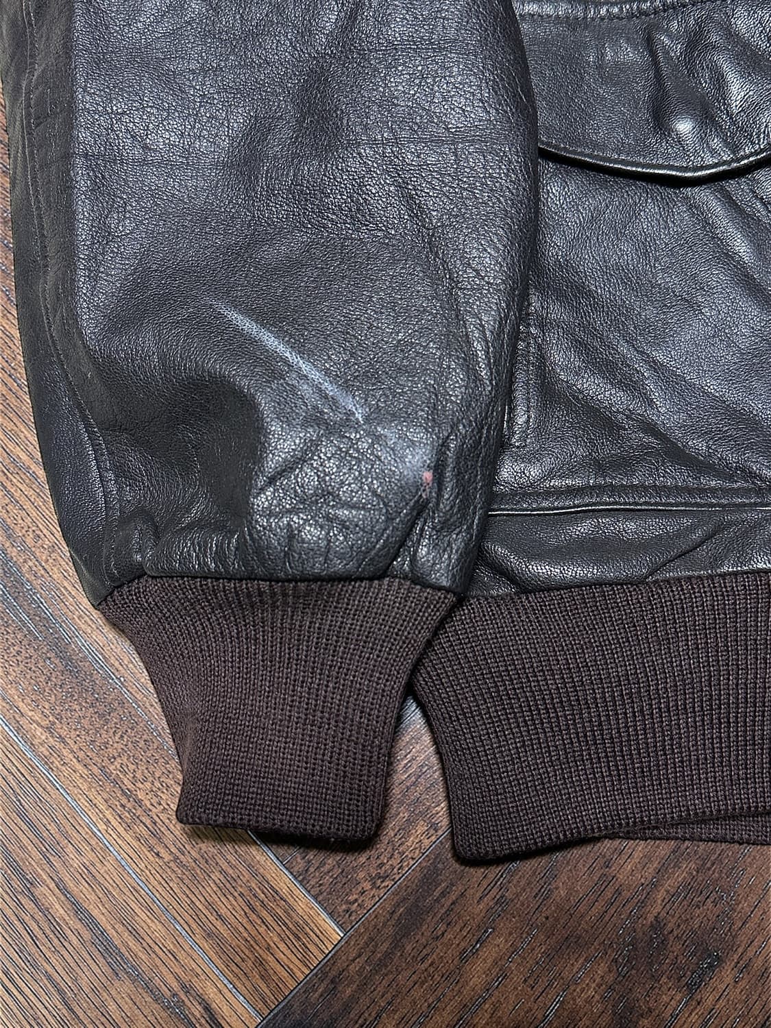 LL Bean 빈티지 A-2 자켓 goat skin 상품이미지3