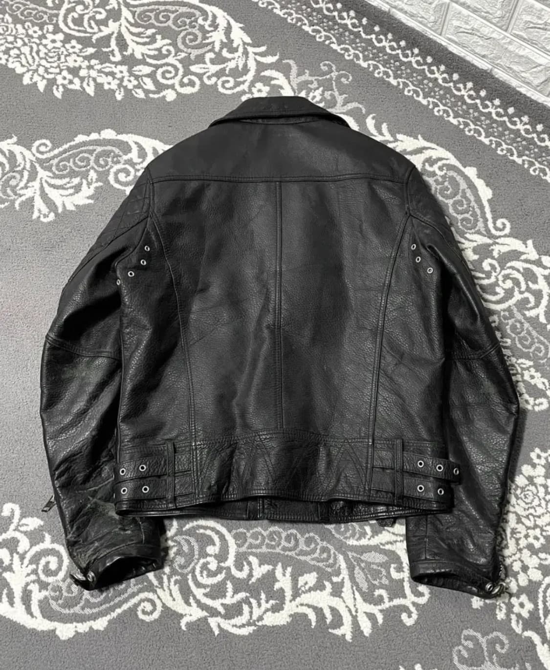 쇼트 Schott nyc 블랙 퀼팅 가죽 라이더 레더자켓 L 상품이미지6