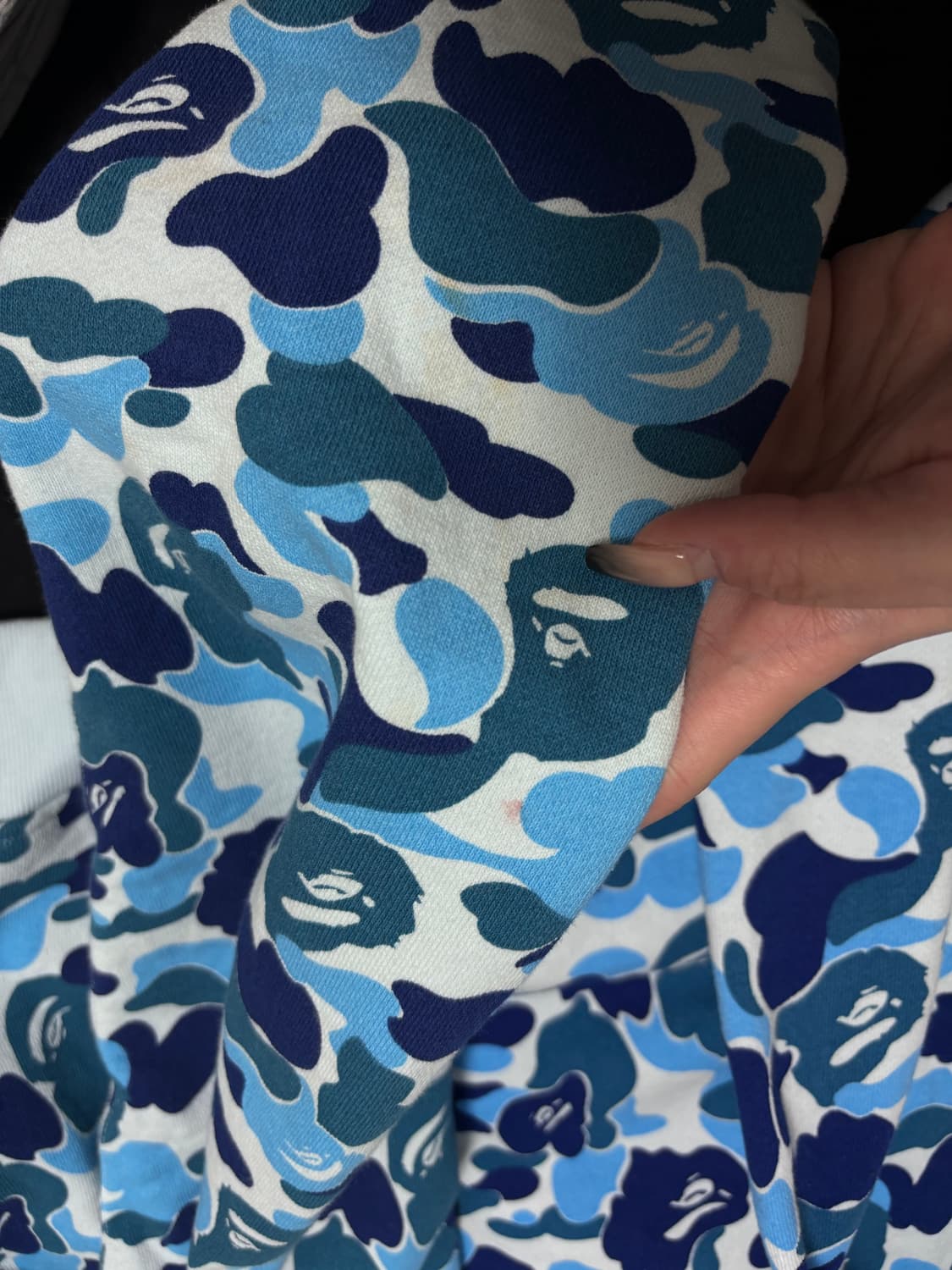 베이프 블루카모 블루종 자켓 M 상품이미지8