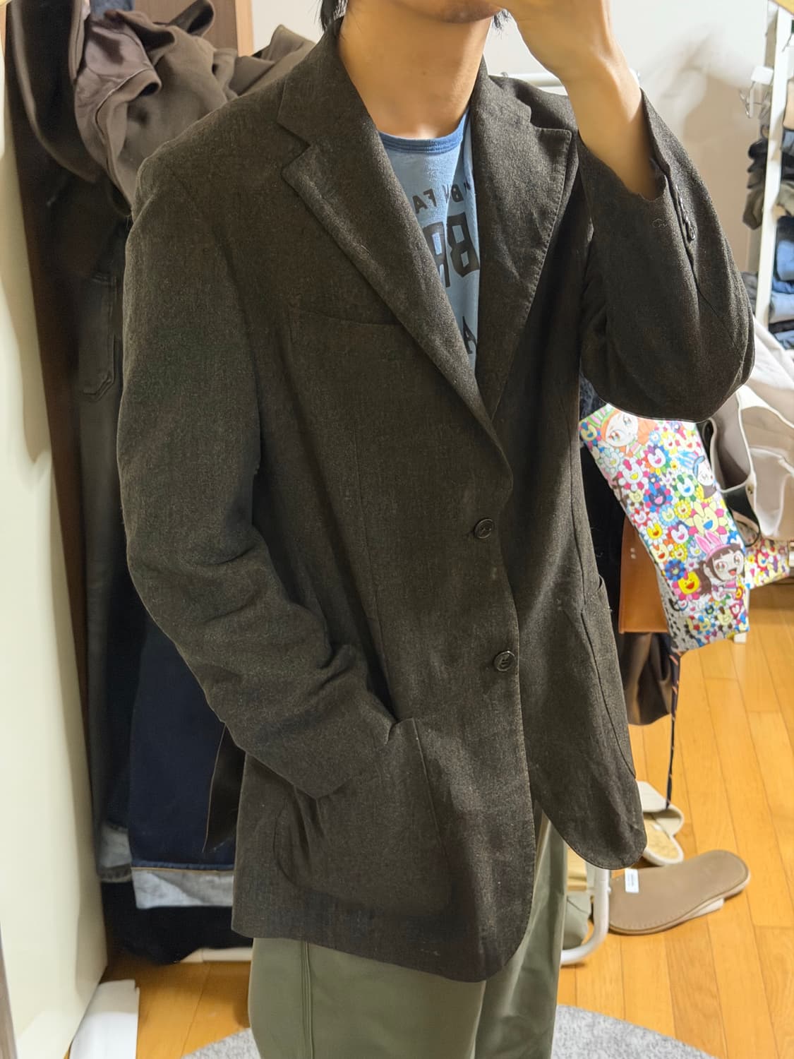 LANVIN 랑방 올리브 울 블레이저 상품이미지1