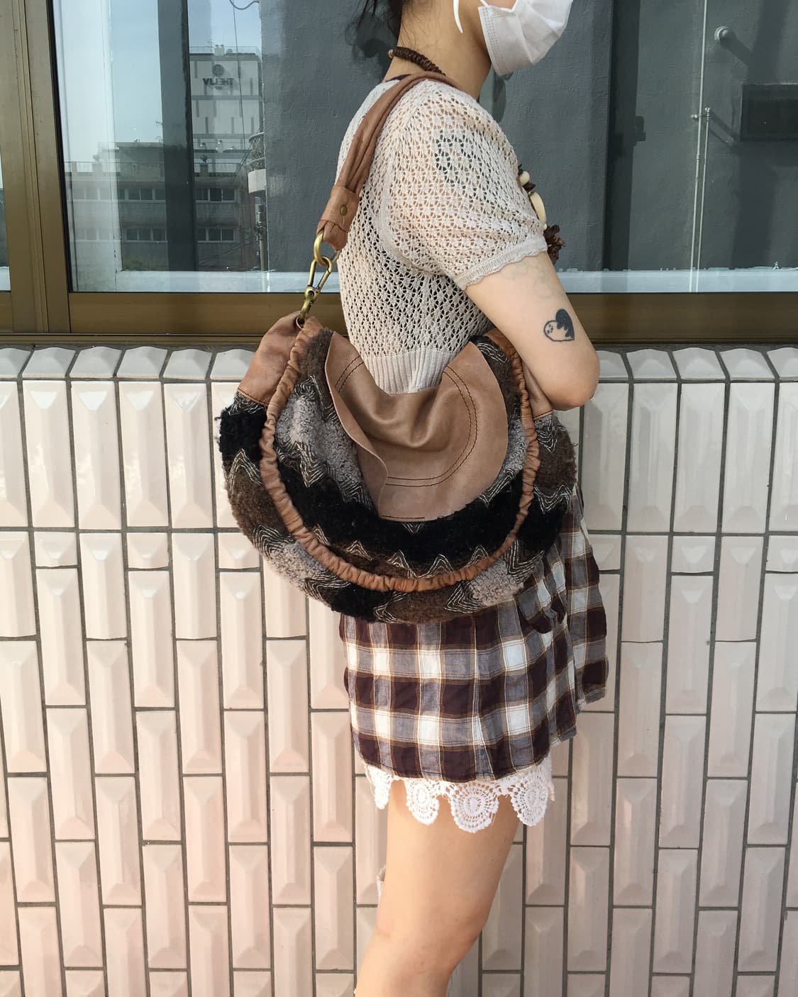  knitted layered leather shoulder bag 상품이미지8