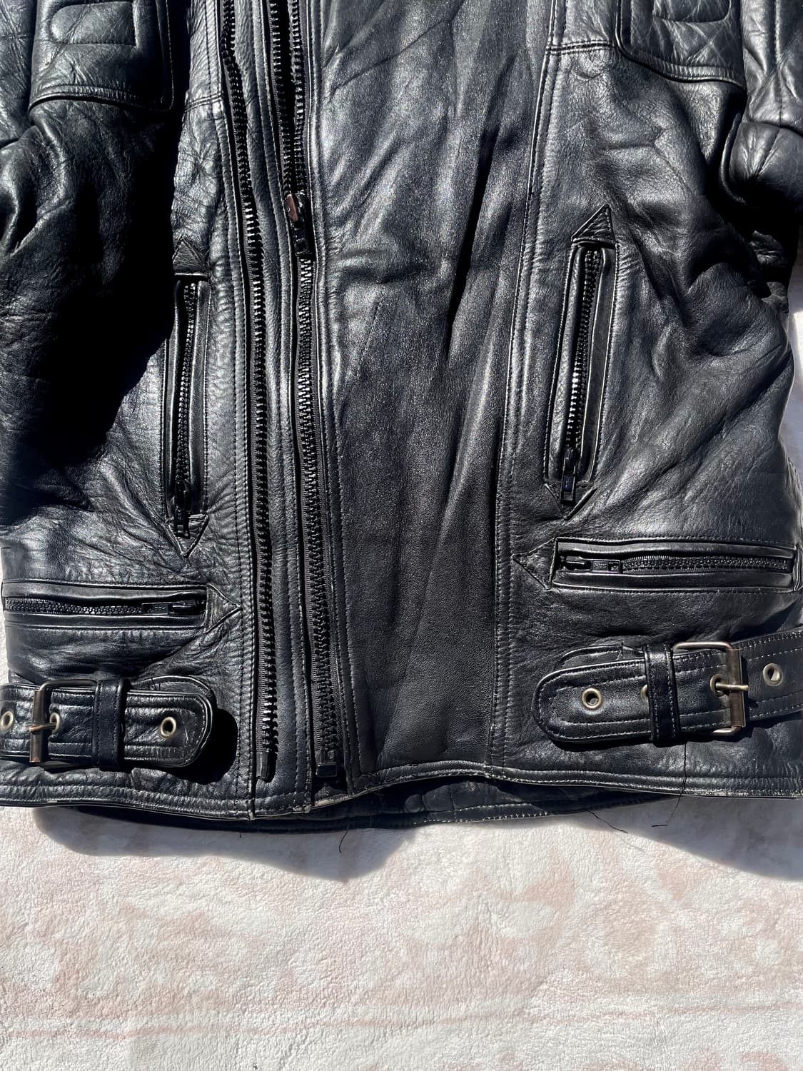 빈티지 리얼레더 유로450 멀티지퍼 라이더자켓 상품이미지3