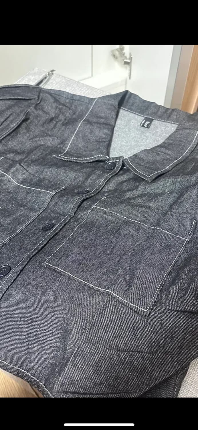 애니원모어 데님 카라 라인 셔츠 단품 상품이미지3