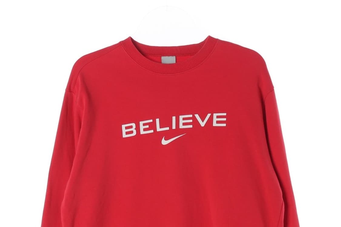 나이키 BELIEVE 레터링 맨투맨 M 상품이미지3