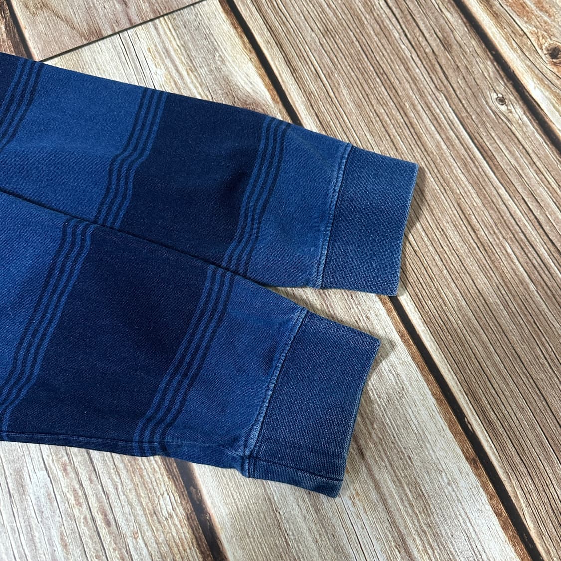 BEAMS+ 빔즈플러스 스트라이프 롱슬리브 티셔츠 인디고 색상 L사이즈 상품이미지8