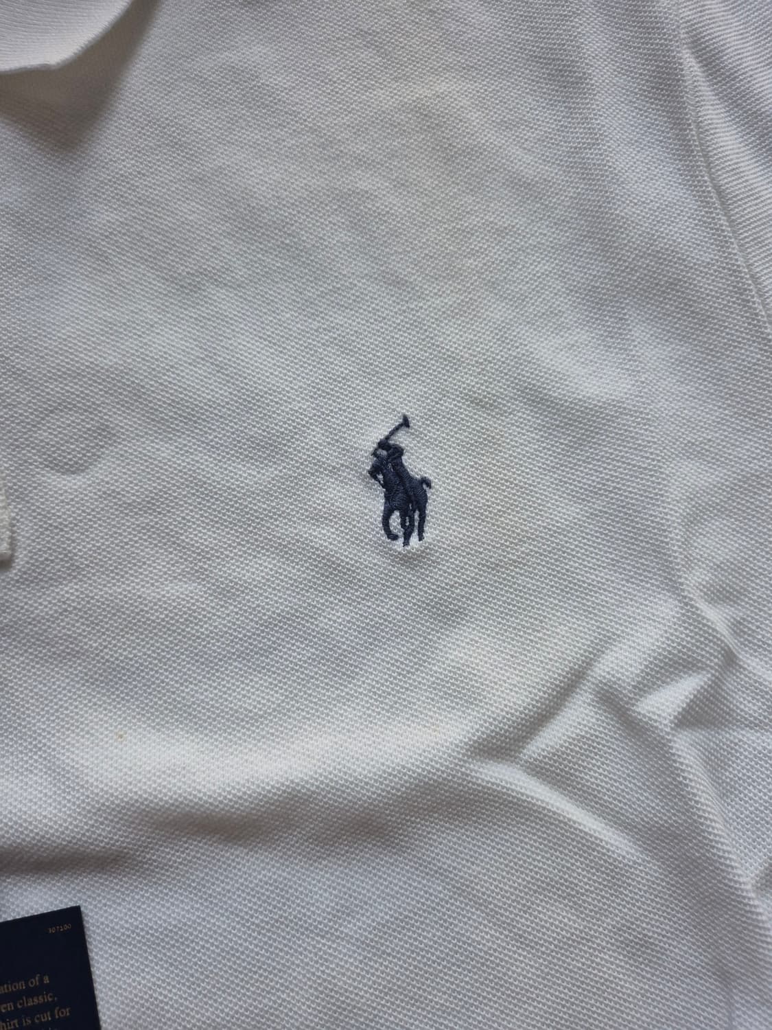 Polo 폴로 랄프 로렌 화이트 피케셔츠 카라티 (데드스탁) 상품이미지4