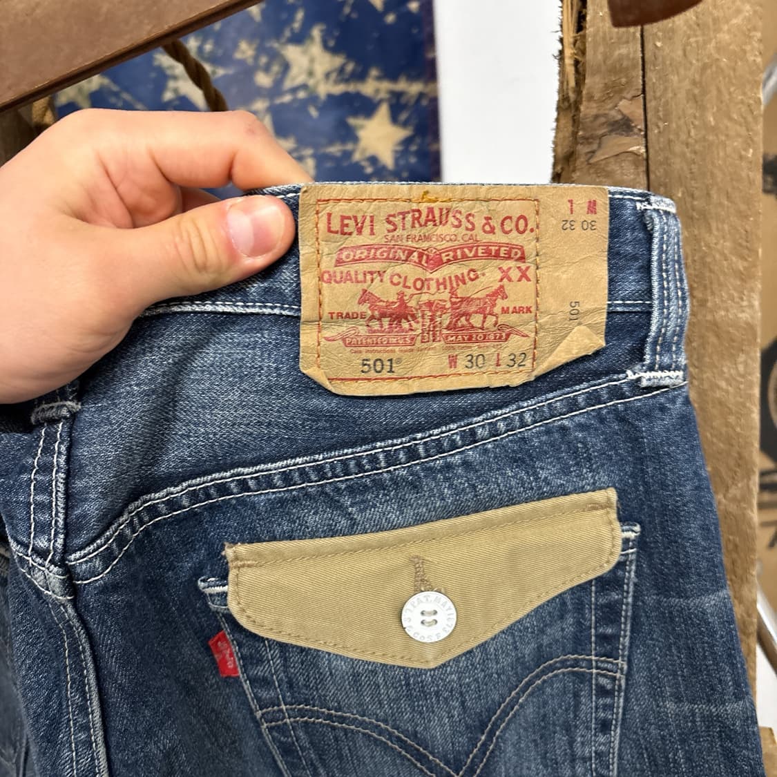 00s 리바이스 오리지널 501 빈티지 페이딩 데님팬츠 N943   상품이미지7