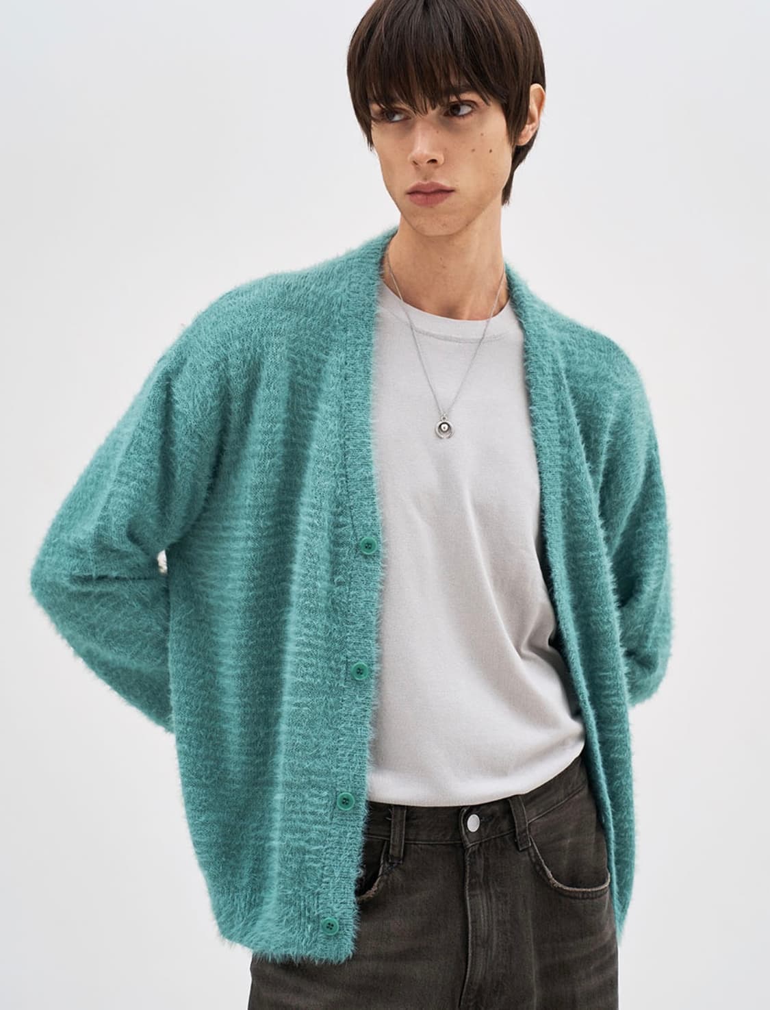 도프제이슨 노마드 헤어리 가디건 MINT 상품이미지1