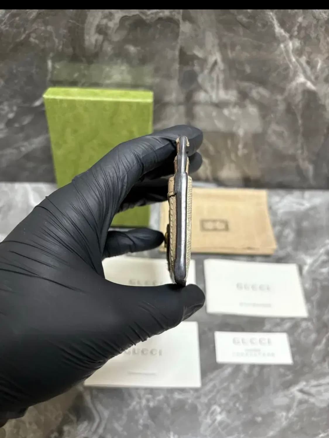 구찌 오피디아 GG 금장로고 카드지갑 상품이미지4