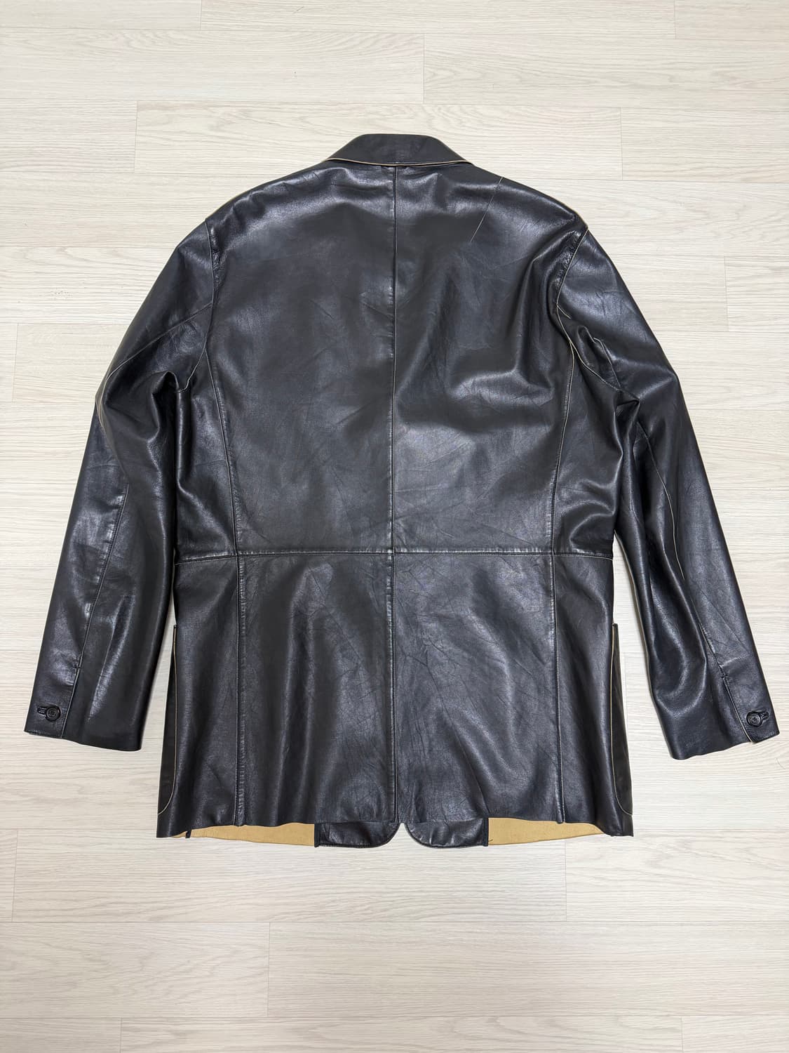 Jil sander 질샌더 레더 블레이저 블랙 48 상품이미지2