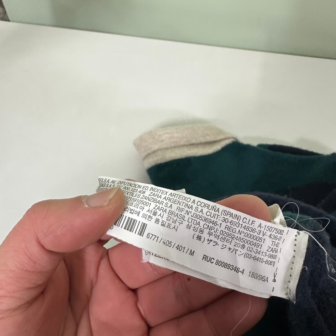 M 자라 네이비 단가라 카라 니트 상품이미지6