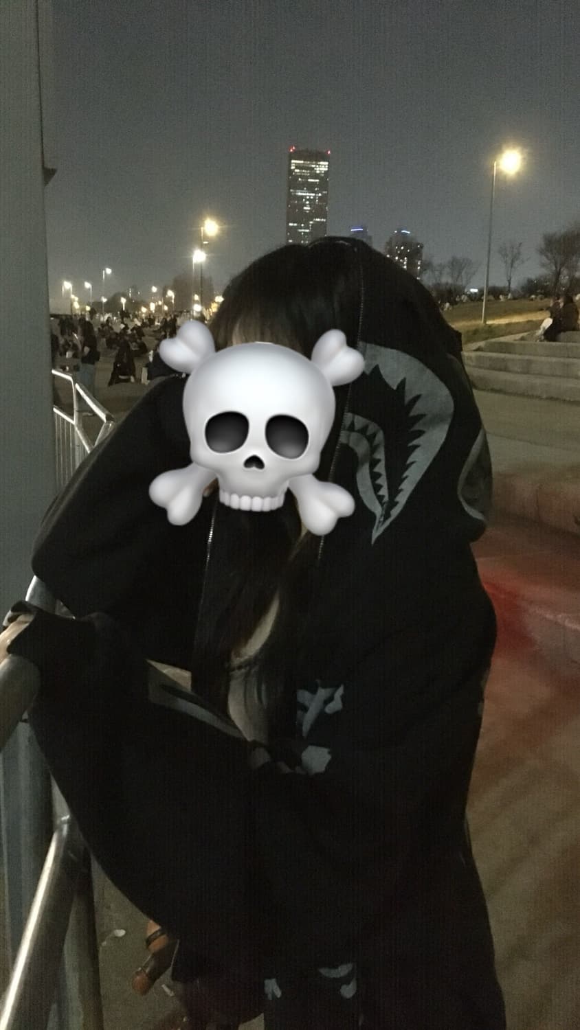 베이프 스켈레톤 샤크 후드집업 블랙 L 상품이미지4