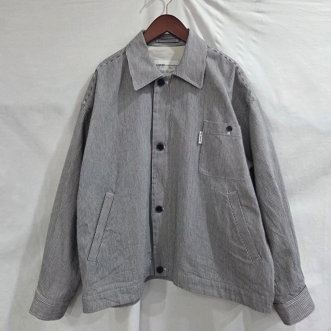 커스텀멜로우 헤드 메이너 스트라이프 해링턴 자켓 블루 상품이미지1