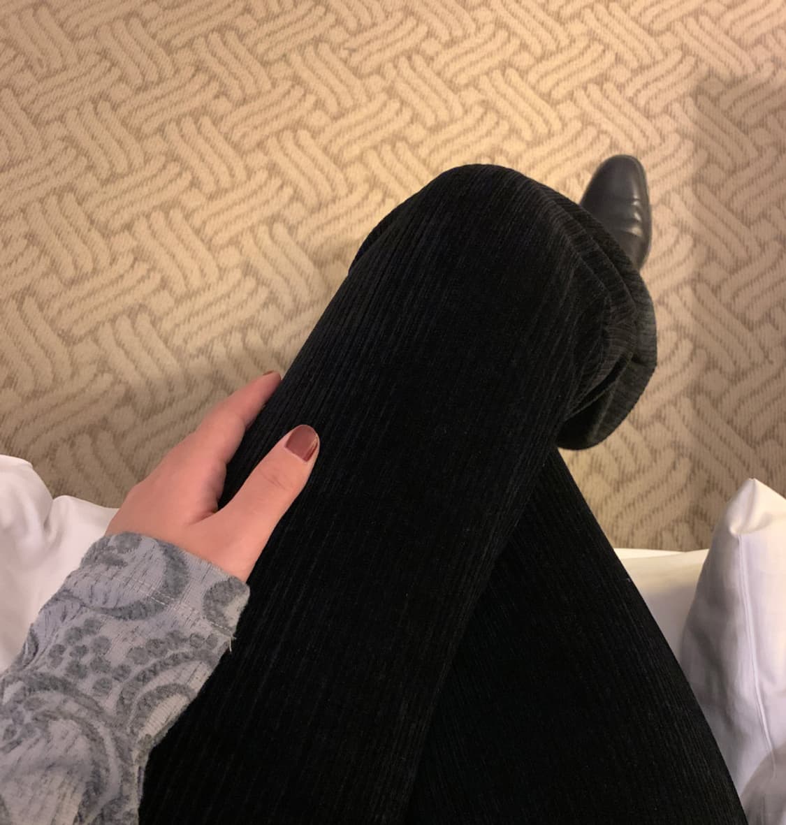 솔트 salt 벨로아 세미 부츠컷 팬츠 상품이미지3