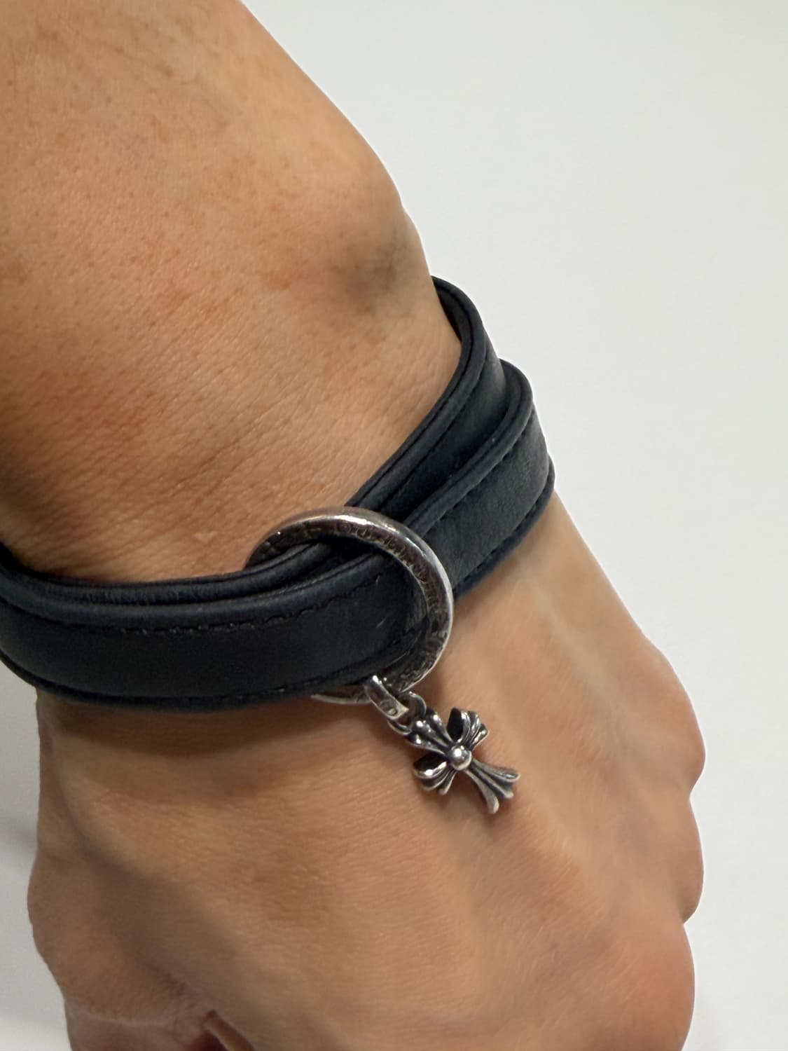 크롬하츠 가죽 실버링 팔찌 상품이미지7