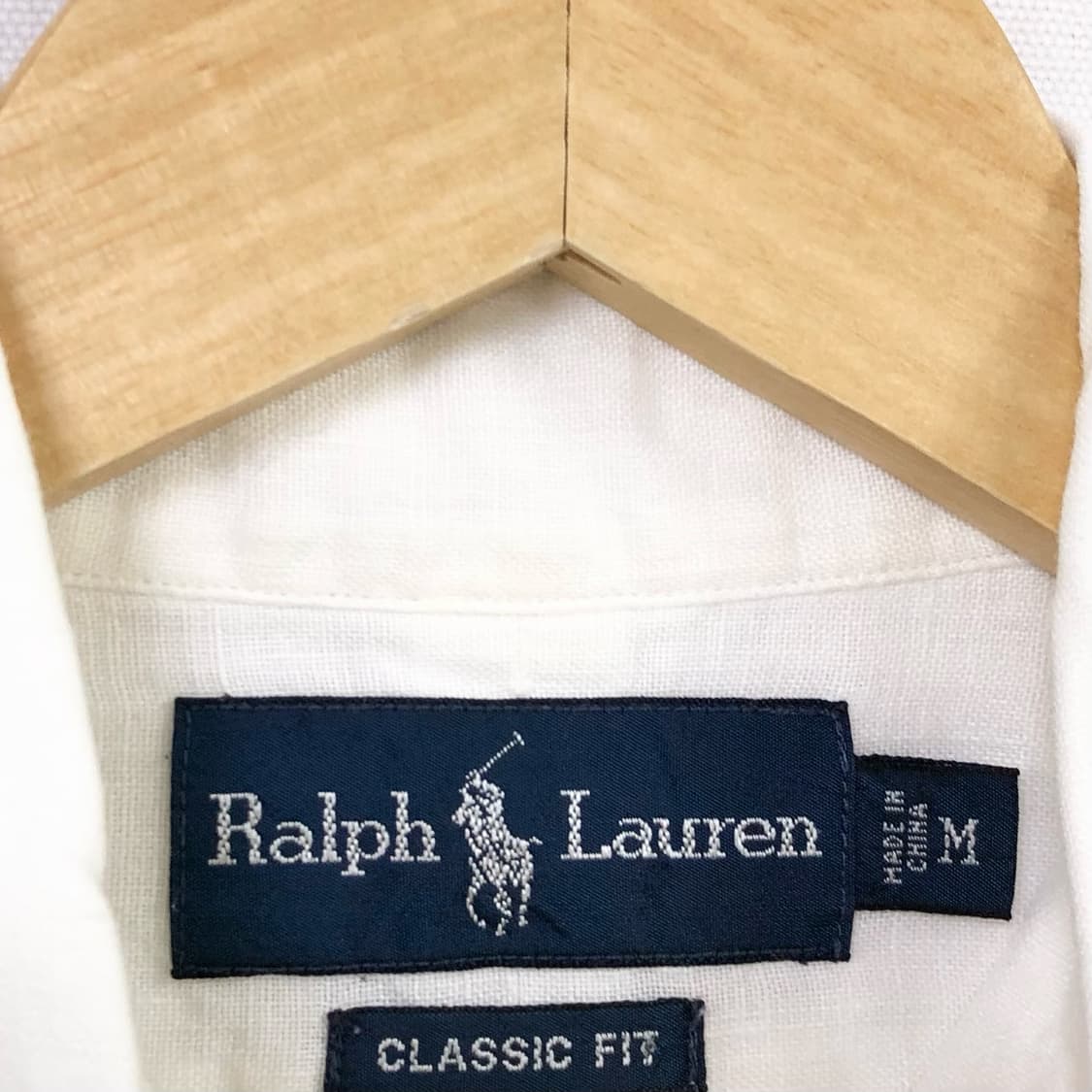 XL 폴로 린넨 화이트 셔츠 상품이미지3