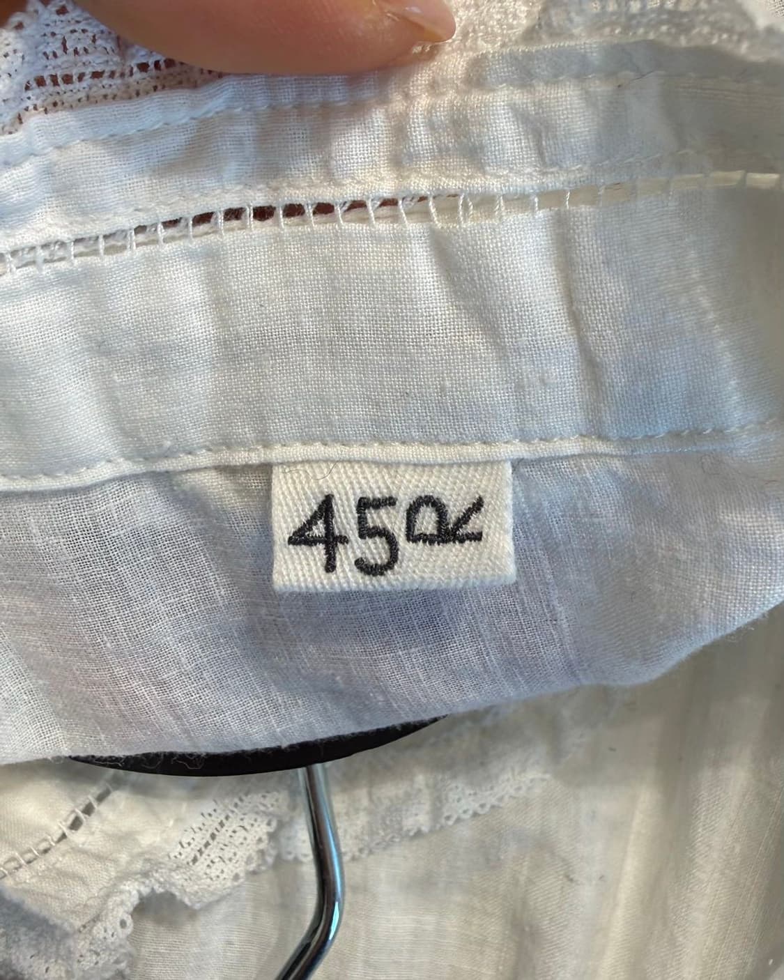 45rpm 화이트 레이스 프릴 셔츠  상품이미지8