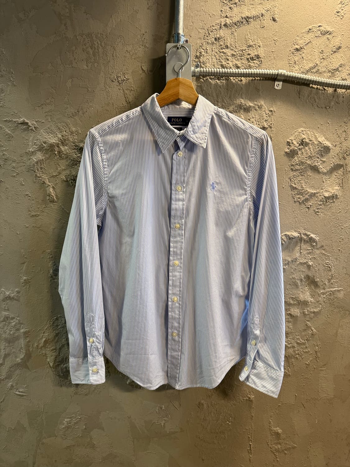 M 폴로랄프로렌 POLO 클래식핏 스트라이프 셔츠 블루 상품이미지1