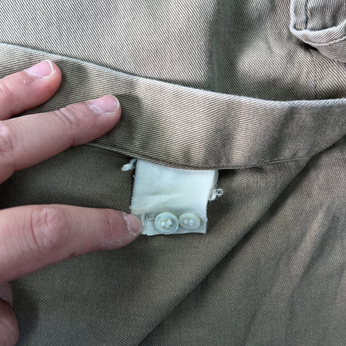 100 폴로랄프로렌 90s 베이지 코튼 셔츠 상품이미지6