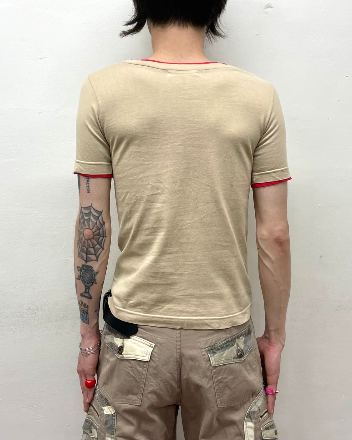 red cross lettering T-shirt  상품이미지2