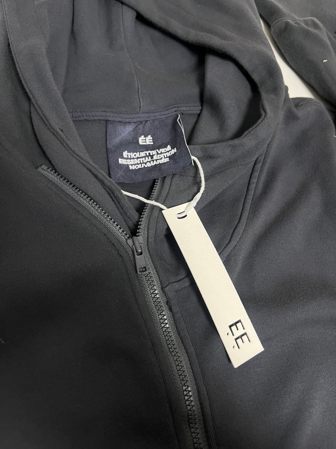 EE 커브드 후드집업 차콜 L 상품이미지7