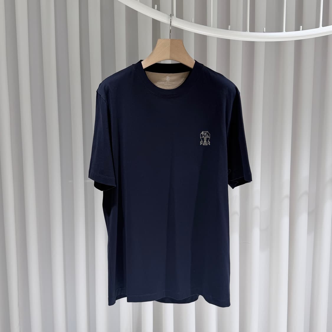 (A+/XL) / 브루넬로쿠치넬리 로고 자수 헤리티지 코튼 반팔 티셔츠 상품이미지1