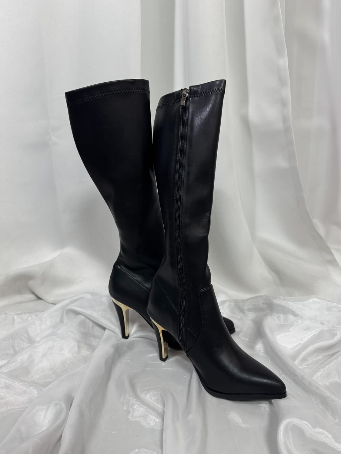 leather gold long boots 상품이미지3