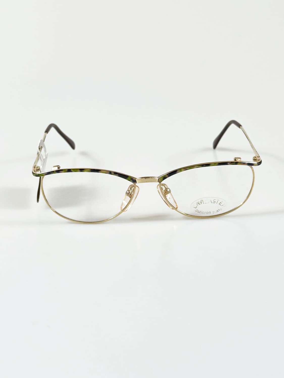 90s 영국제 LAN CASTER 골드 오벌 프레임 빈티지 안경 상품이미지1