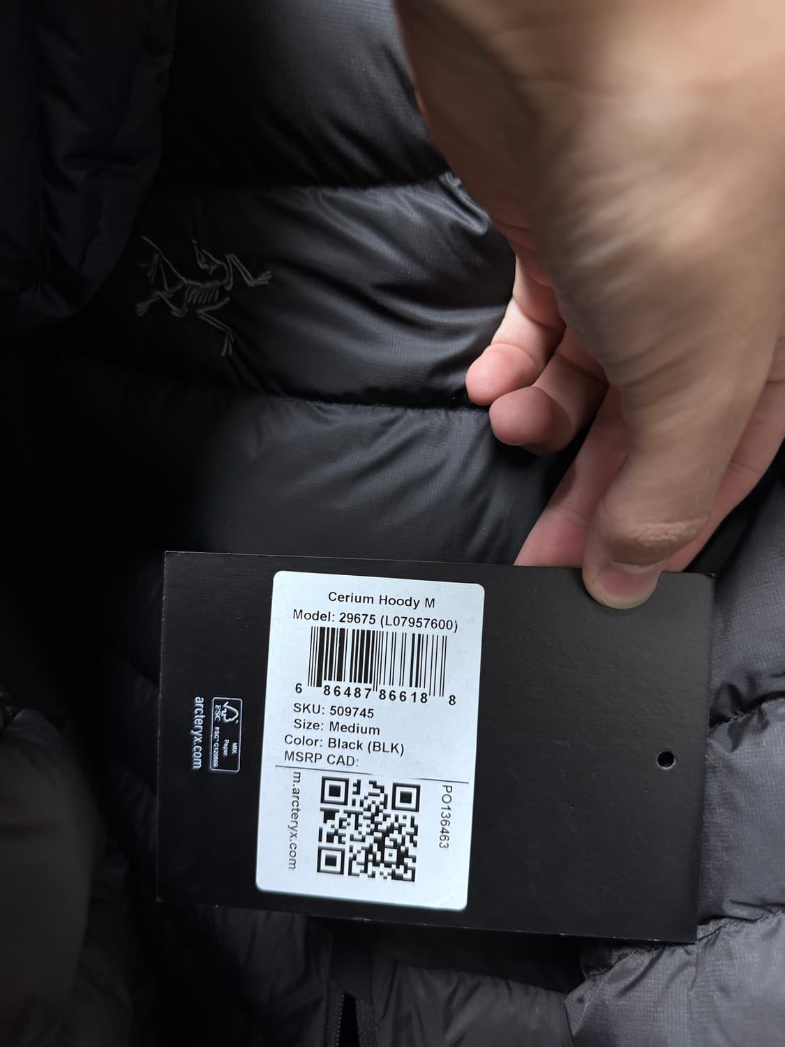 (SS급,택보유) 아크테릭스 세륨 후디 블랙 상품이미지4