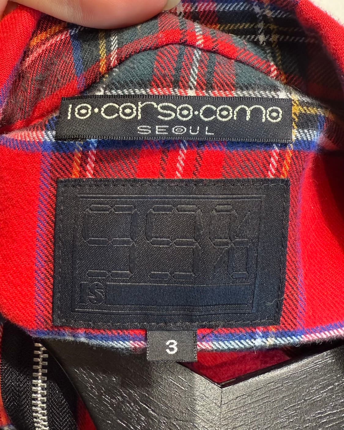 나인티나인퍼센트이즈 레드 체크 바이커 자켓  상품이미지8