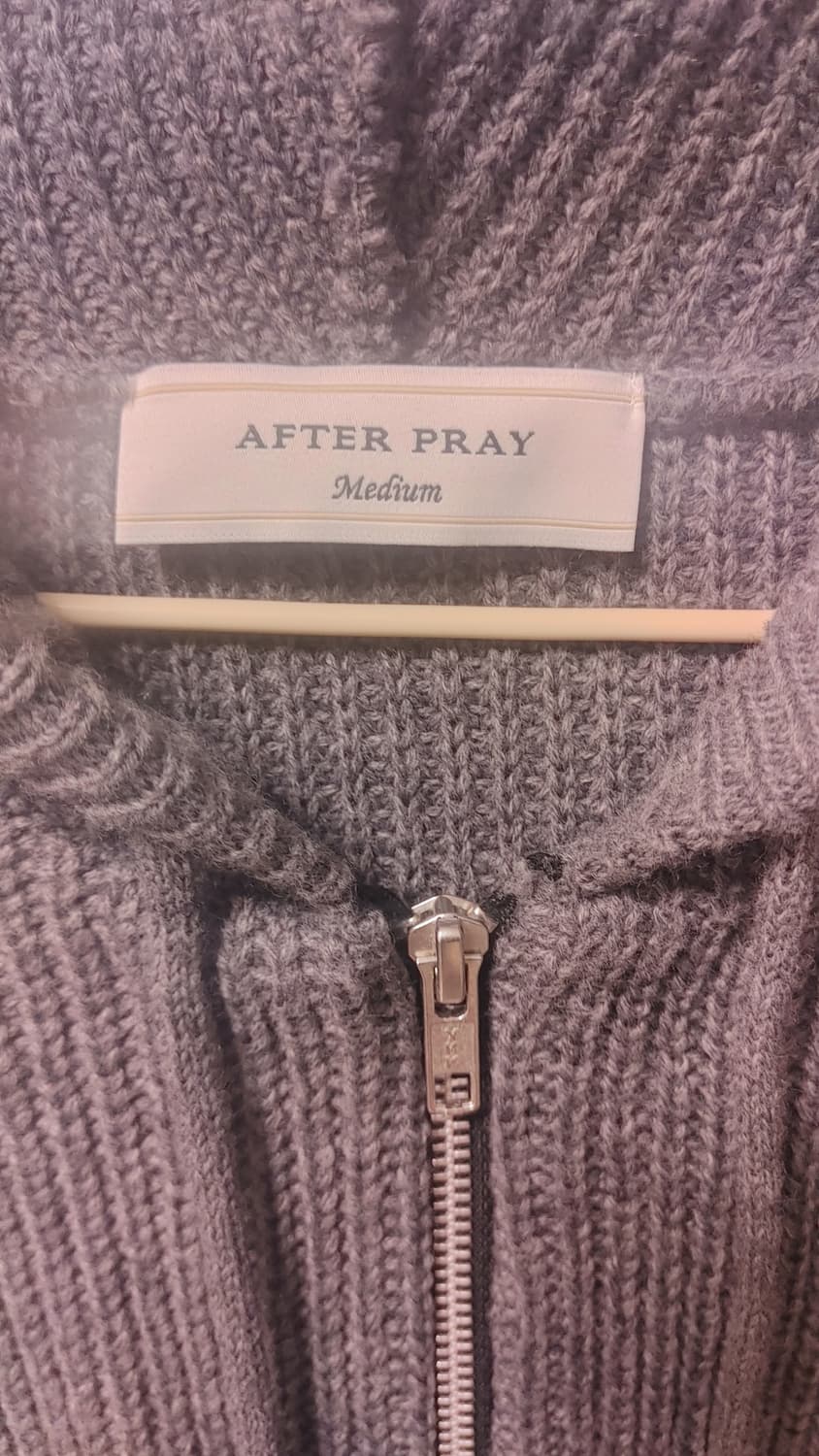 AFTER PRAY 니트 후드 집업 M 상품이미지2