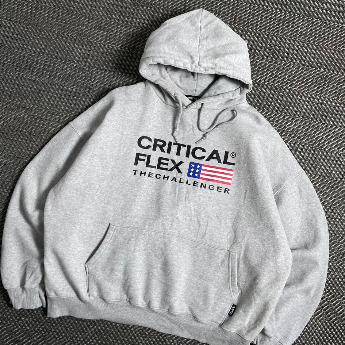 크리티컬플렉스 USA 성조기 빅로고 박시핏 후드 티셔츠y 5055 상품이미지1