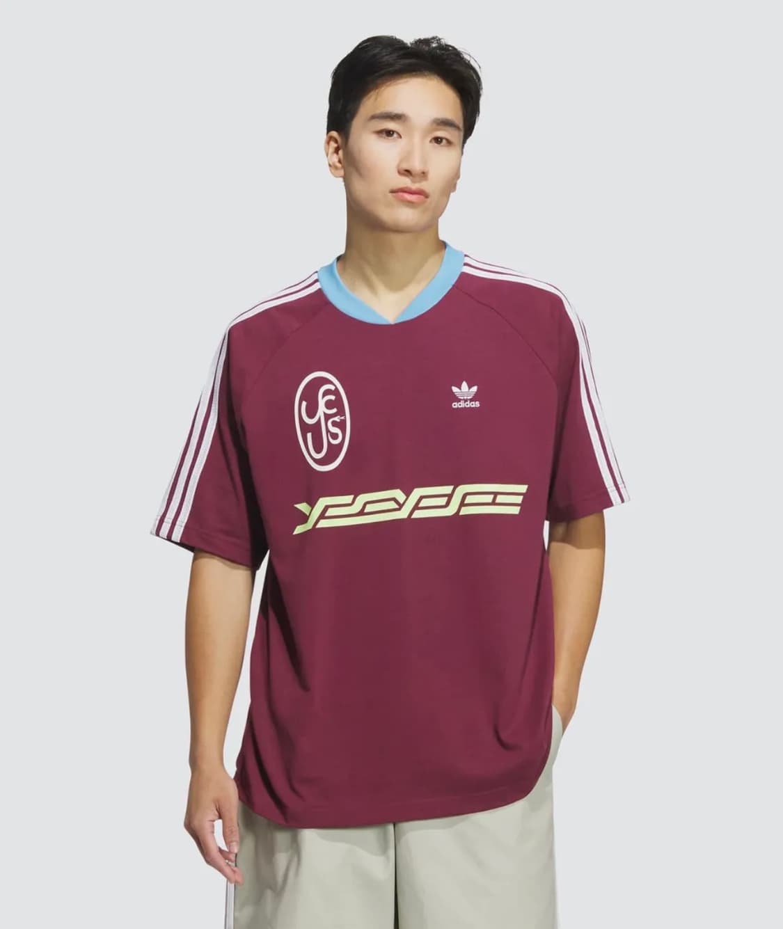 아디다스 X 예스아이씨 반팔티 버건디 L 상품이미지2
