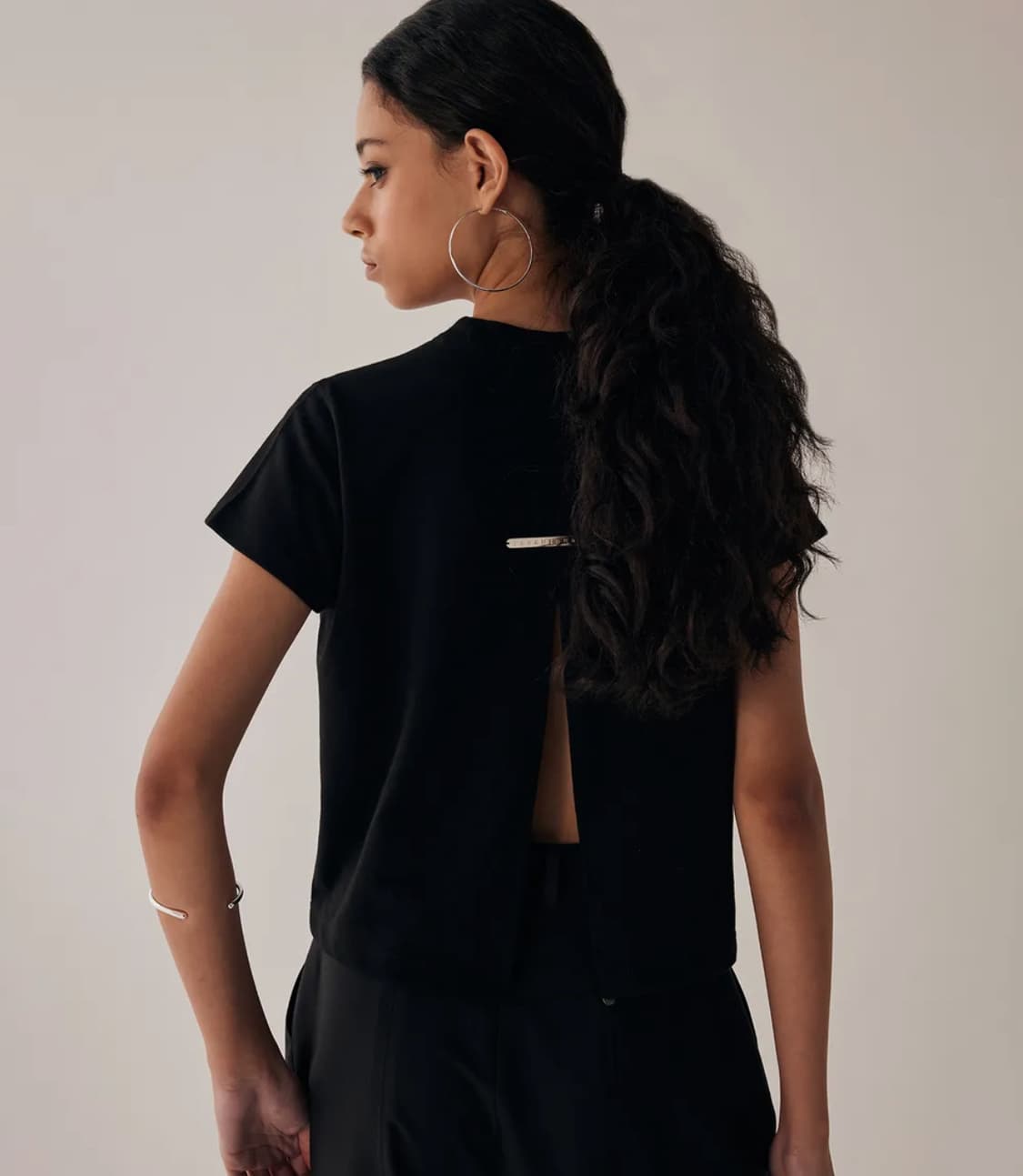Logo Slit Crop T-Shirts 상품이미지3