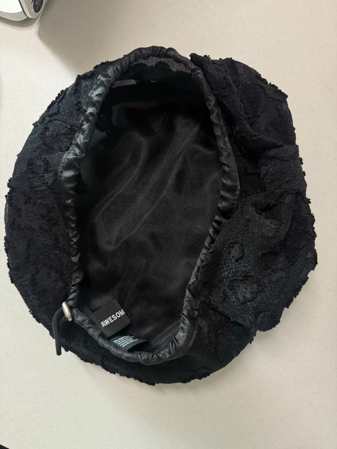 어썸니즈 모자 > BOWL BERET_RIBBON_CLOUD BLACK 상품이미지6