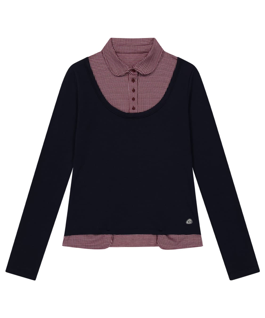 코이세이오 REVERSIBLE COLLAR LONGSLEEVES NAVY 상품이미지3