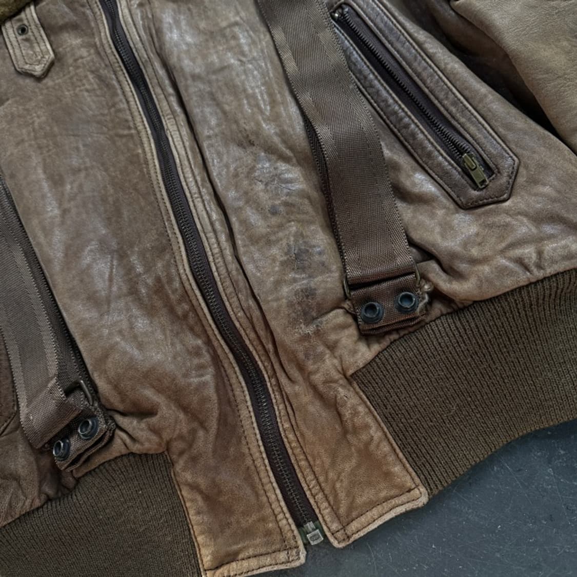 100 멘즈비기 Men's Bigi 양가죽 봄버 자켓 상품이미지4